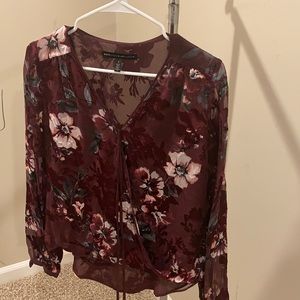 Floral burnout blouse